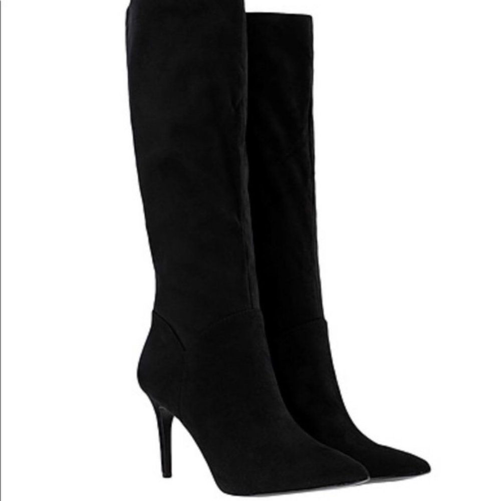 COPY - NWD STEVE MADDEN BLACK FAUX SUEDE  KNEE HI…